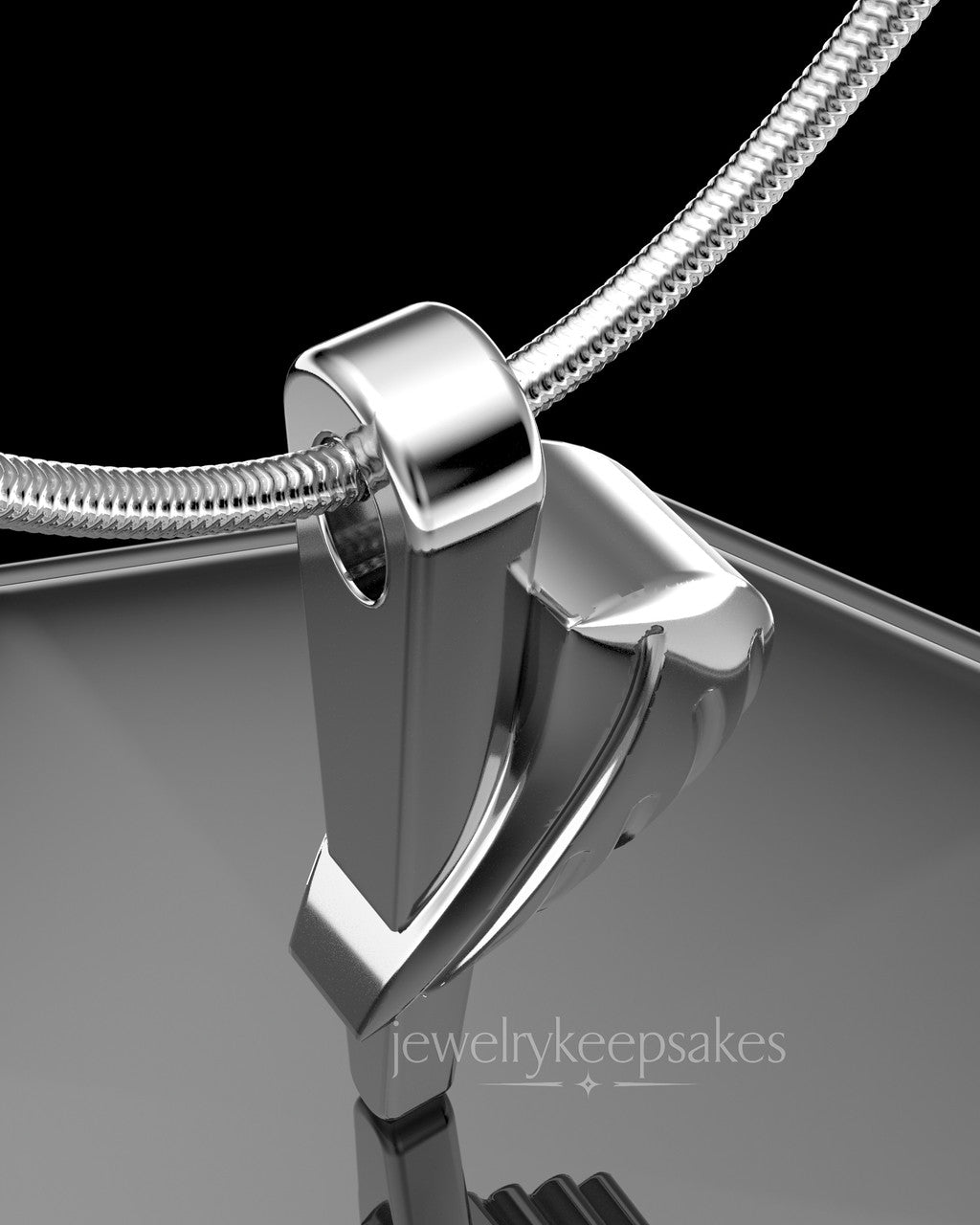 Solid 14k White Gold Grace Permanently Sealed Waterproof Cremation Pendant