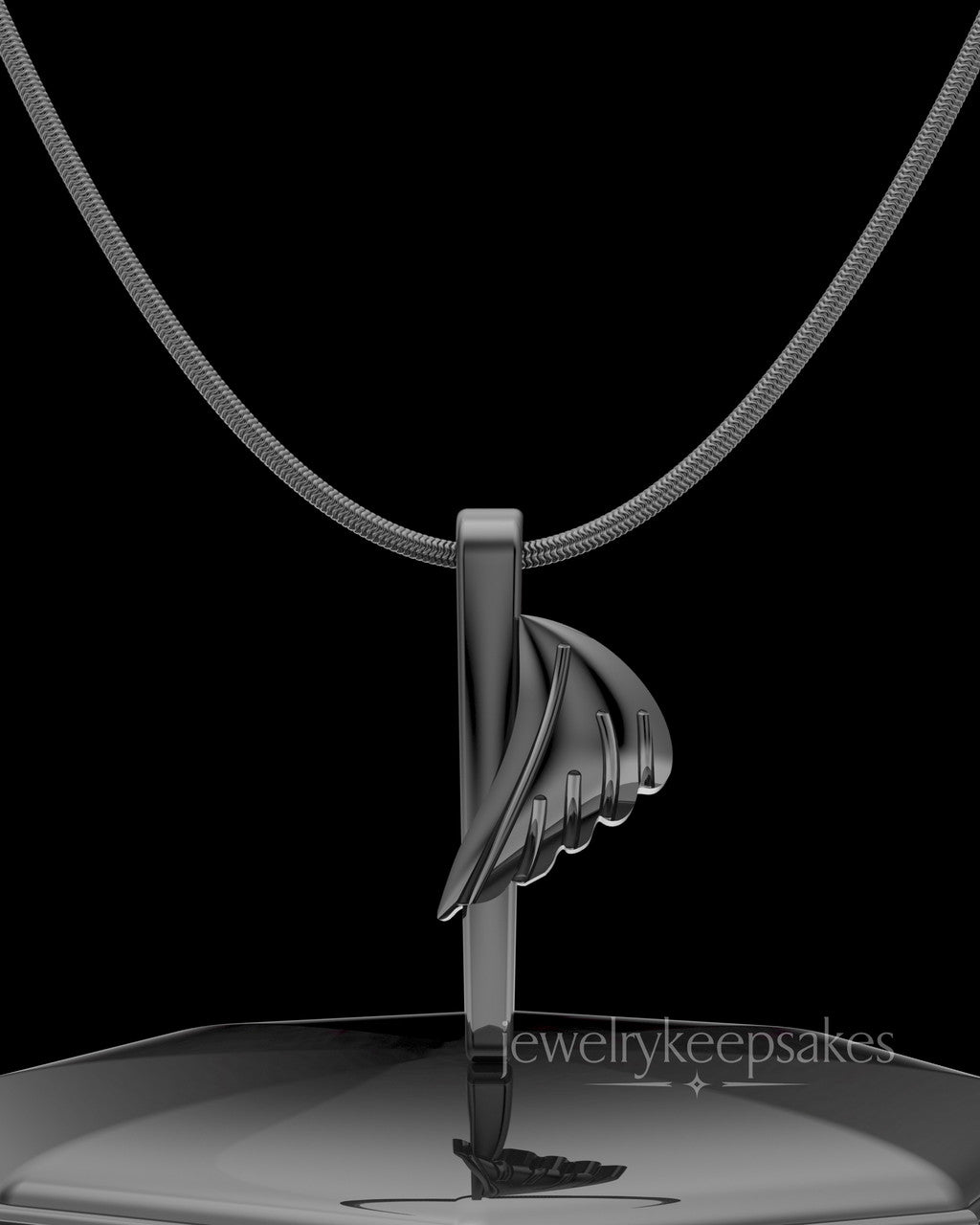 Black Grace Permanently Sealed Waterproof Cremation Pendant