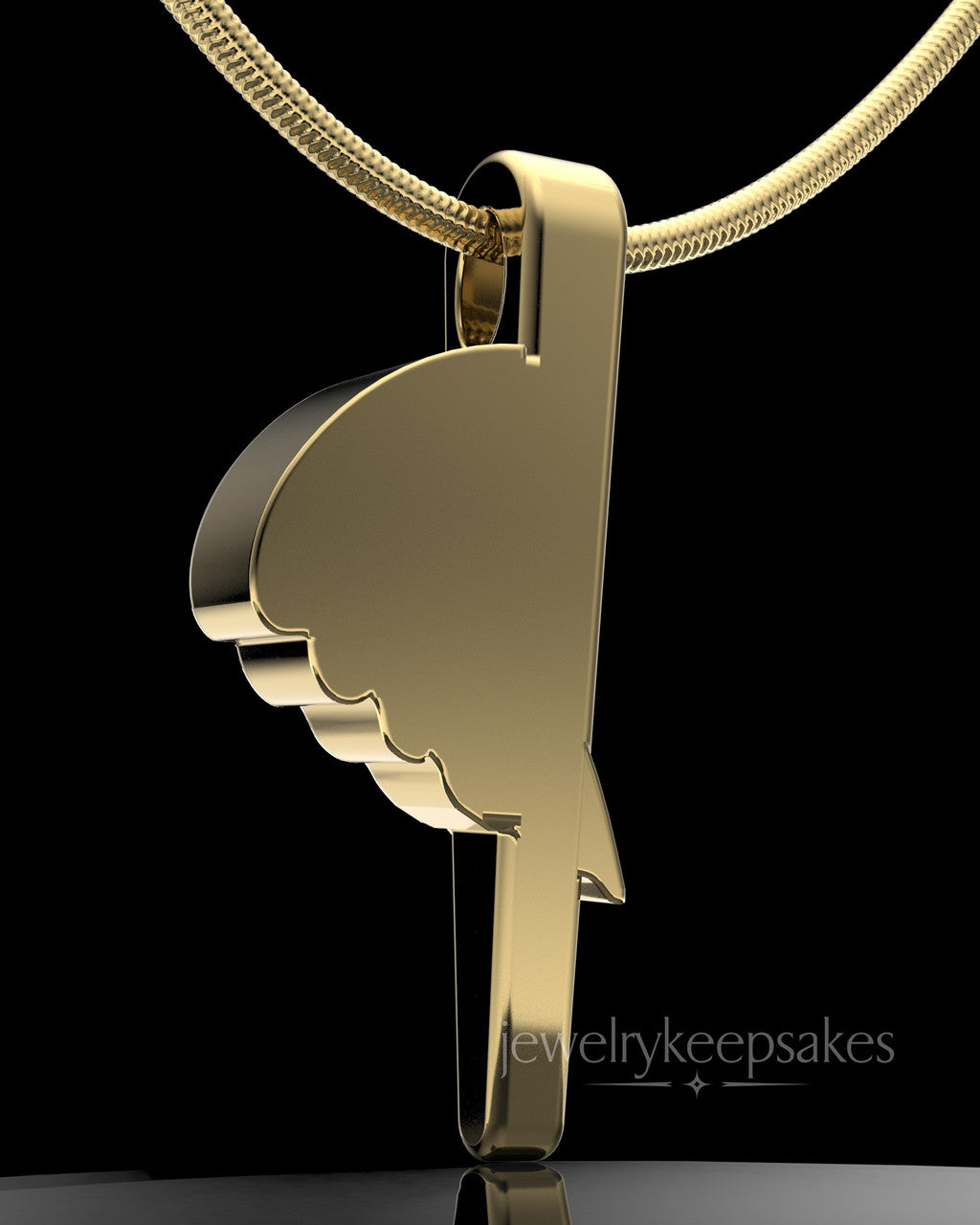 Grace Cremation Permanently Sealed Waterproof Pendant Gold Plated