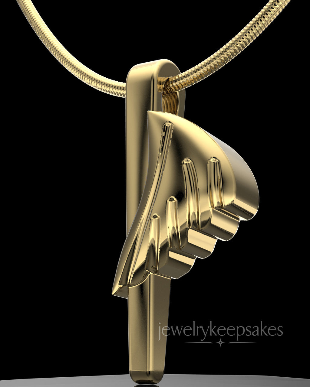 Grace Cremation Permanently Sealed Waterproof Pendant Gold Plated
