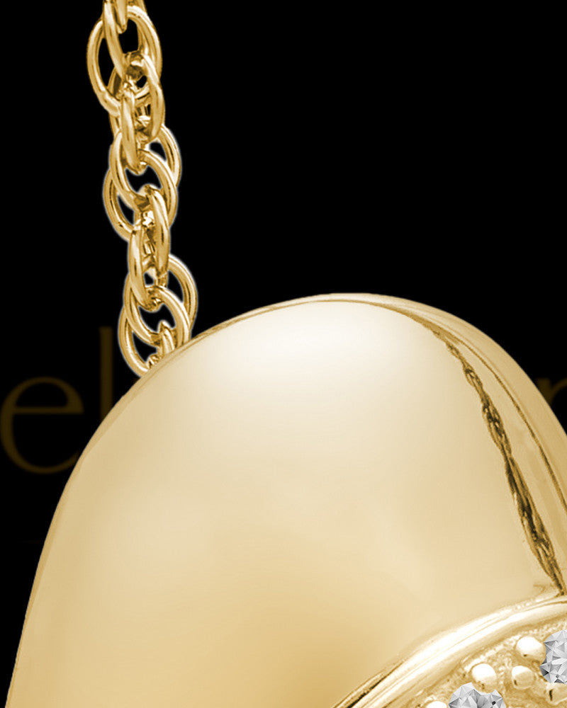 14k Gold Abiding Heart Cremation Keepsake