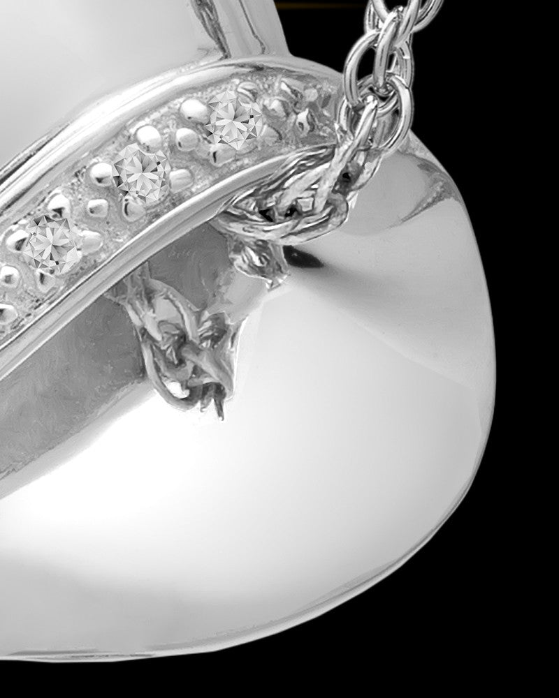 14k White Gold Abiding Heart Keepsake