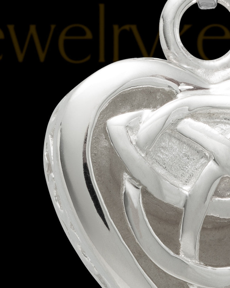 14k White Gold Warm and Tender Heart Cremation Pendant
