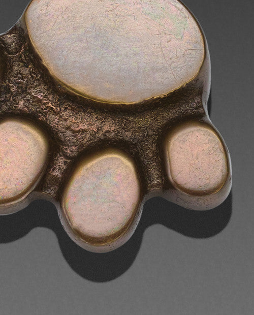 Petite Paw Brass Memorial Keychain