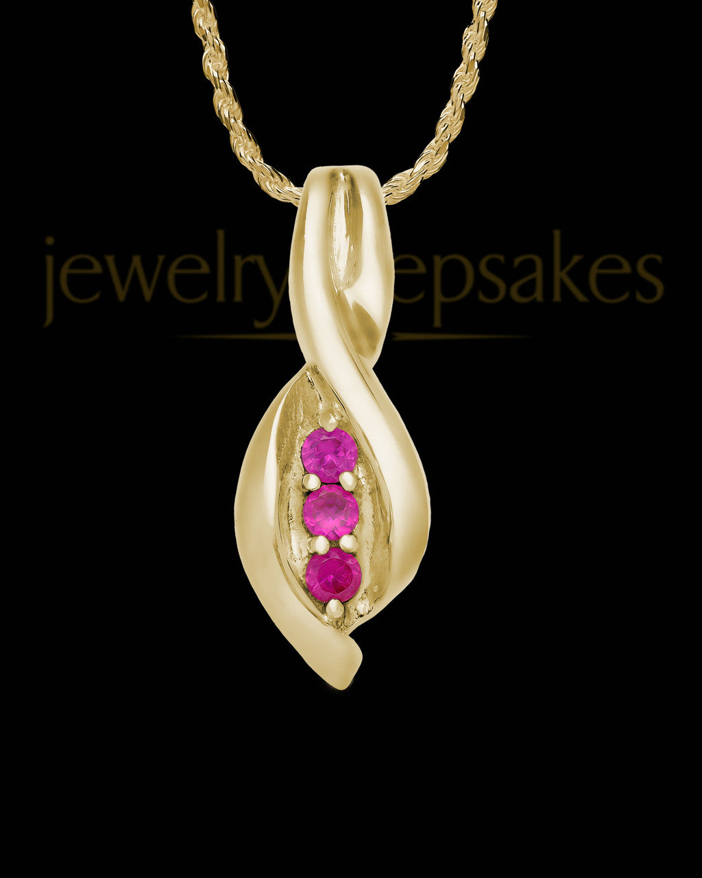 14k Gold Soft Spoken Cremation Necklace