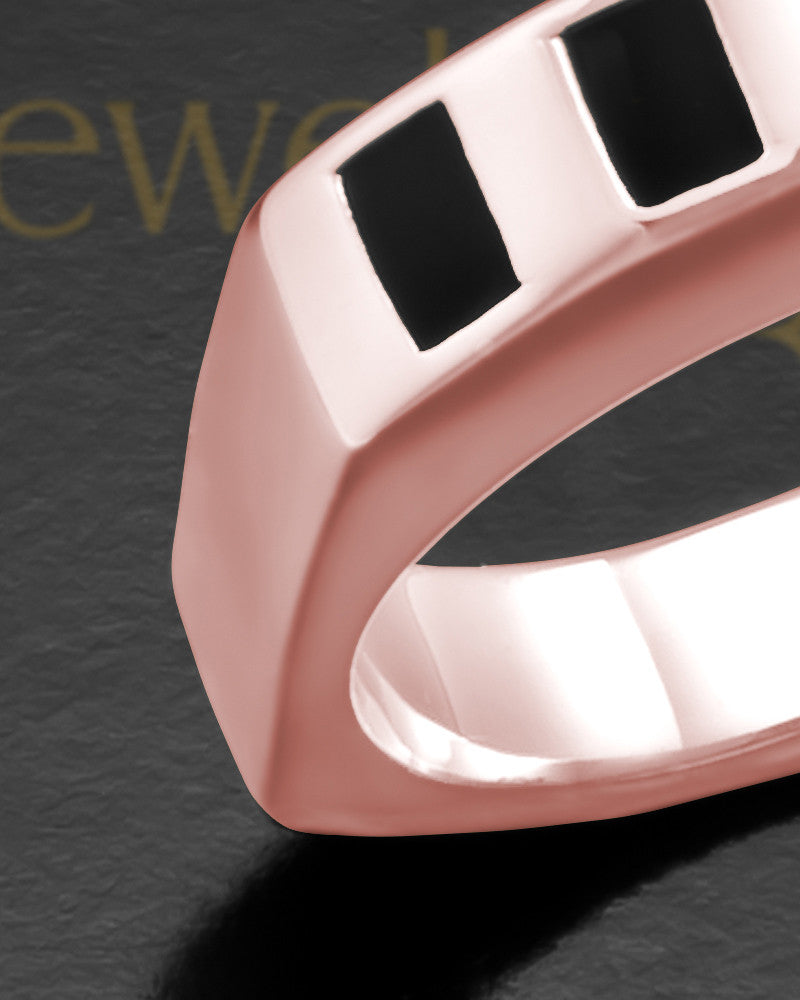 Men's 14k Rose Gold Efficient Cremation Ring