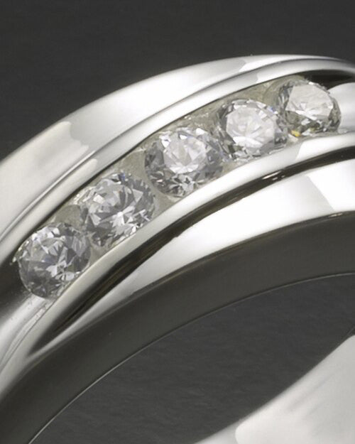 Men's White Gold Fondness Cremation Ring