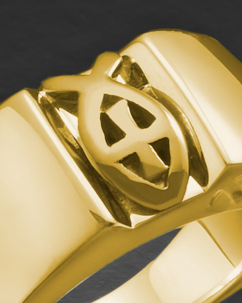 Ladies 14k Gold Devout Ring For Ashes