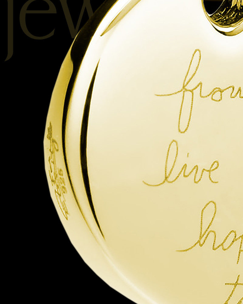 Gold Plated Ambition Permanently Sealed Waterproof Cremation Pendant