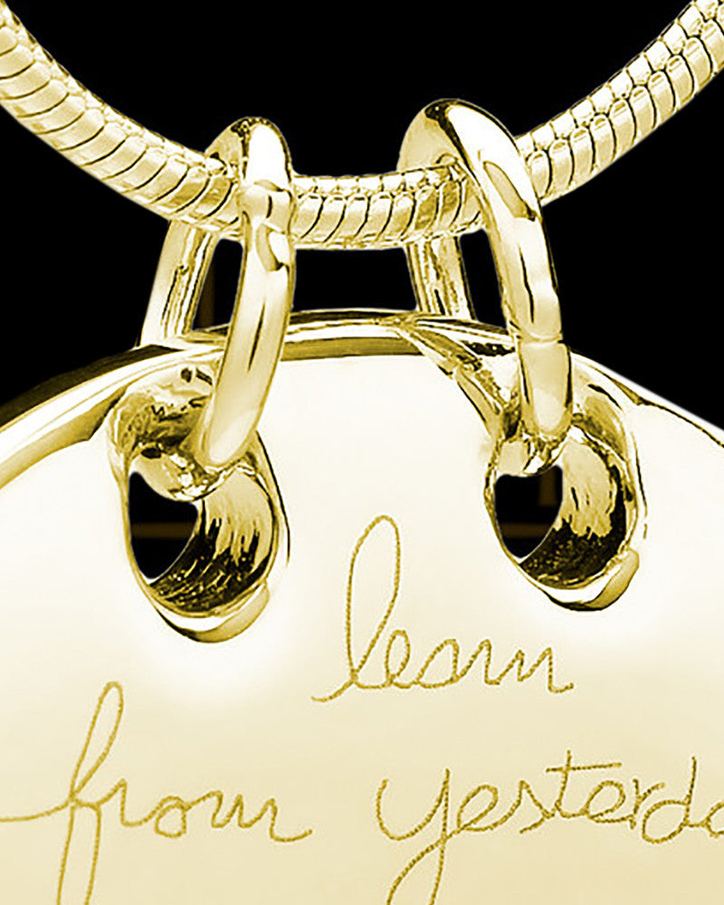 Gold Plated Ambition Permanently Sealed Waterproof Cremation Pendant