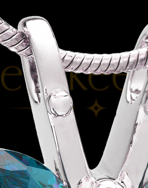 Sterling Silver Dancing Blue Butterfly Cremation Urn Pendant