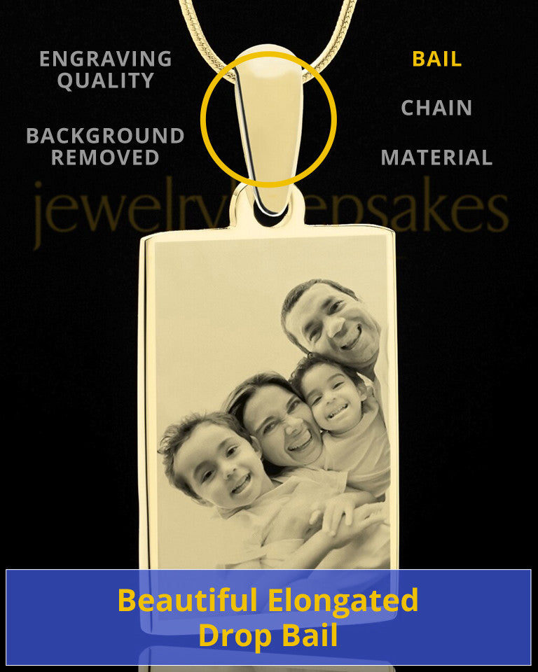Gold Plated Personalized Photo Engraved Pendant With Engraving