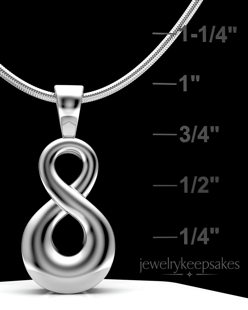 Sterling Silver Perpetual Love Permanently Sealed Waterproof Jewelry