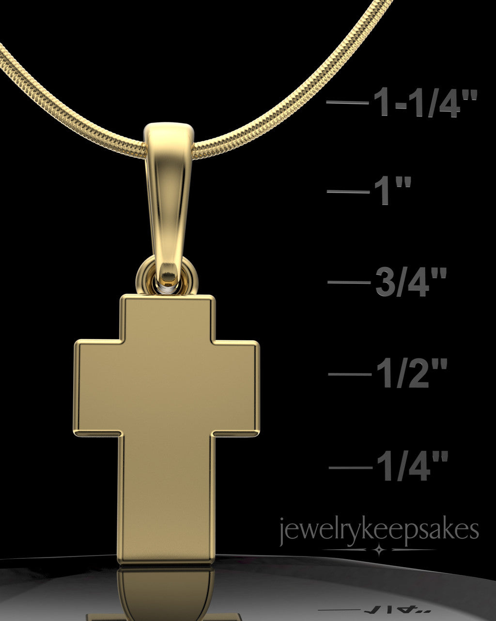 Gold Plated Blessed Cross Permanently Sealed Waterproof Jewelry