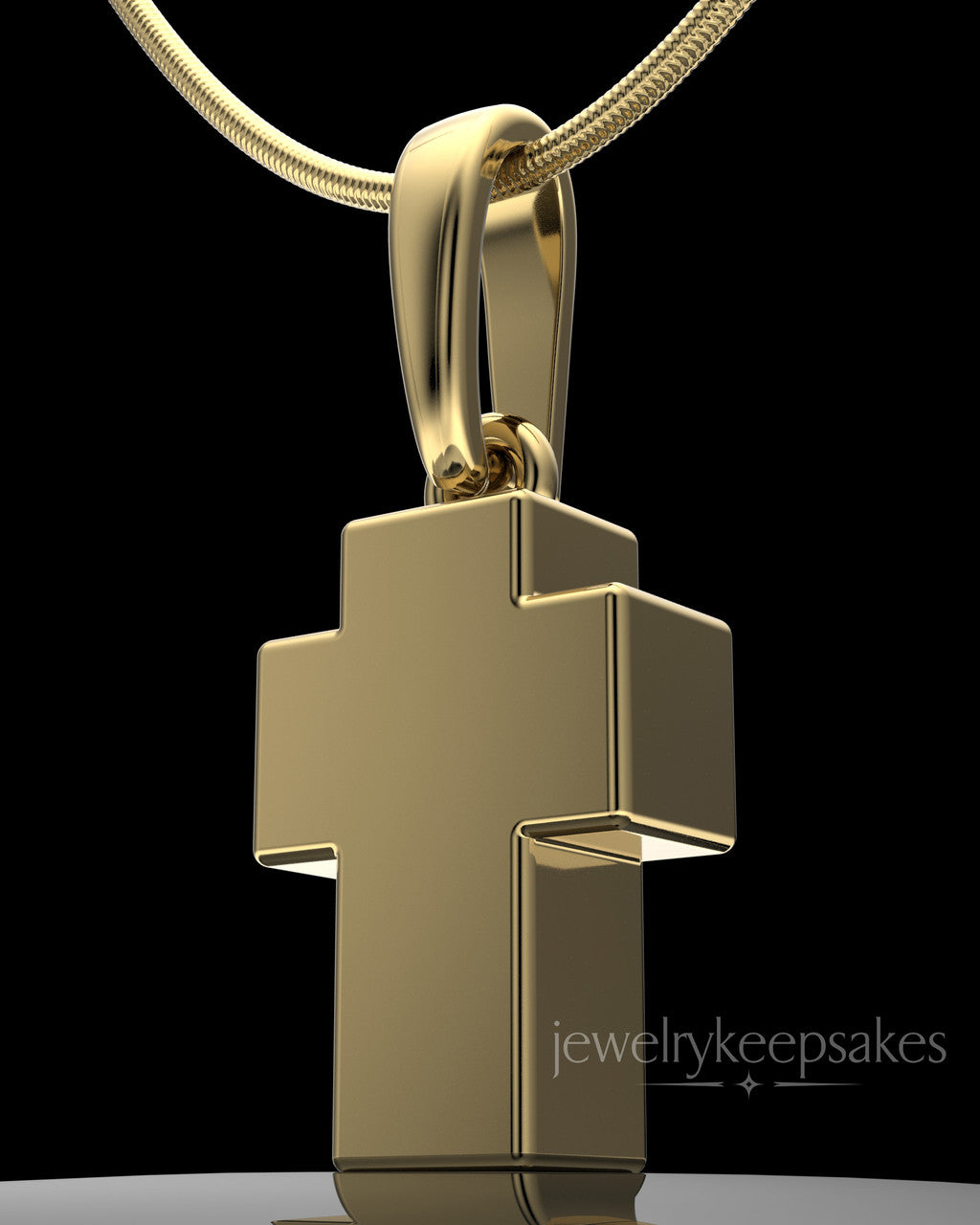 Gold Plated Blessed Cross Permanently Sealed Waterproof Jewelry