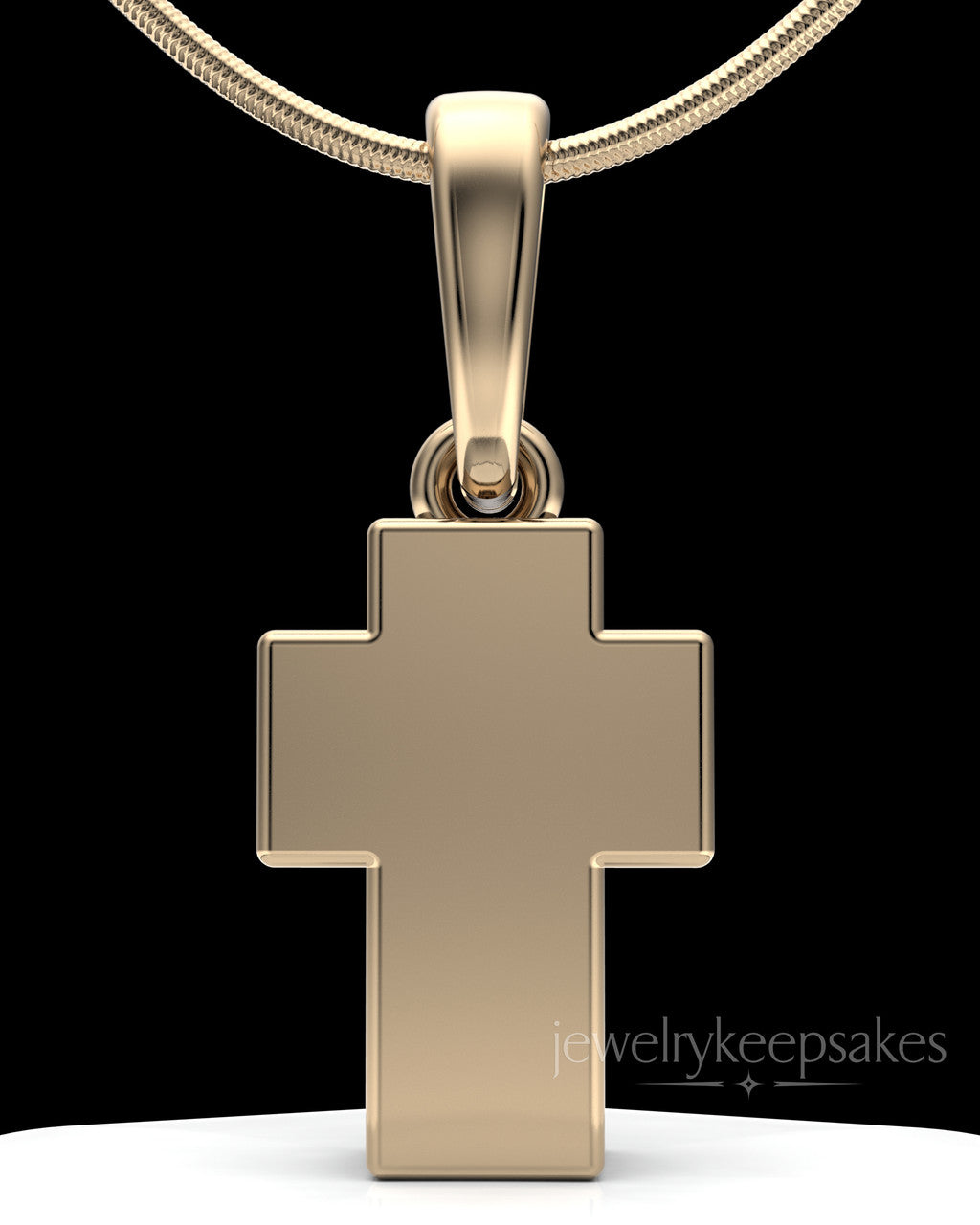 Solid 14K Gold Blessed Permanently Sealed Waterproof Cross