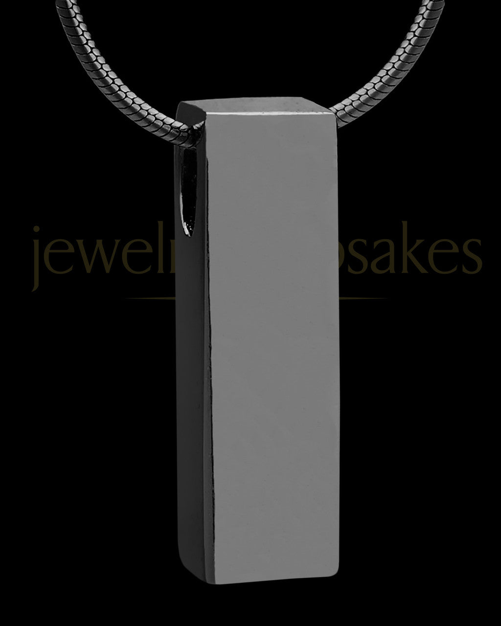 Black Plated Classy Cylinder Permanently Sealed Waterproof Jewelry