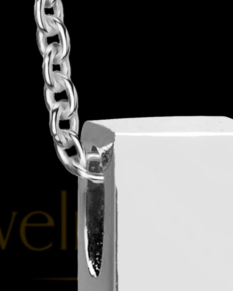 Silver Men's Classy Cylinder Cremation Pendant