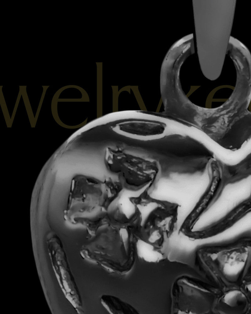 Black Plated Spooled Heart Permanently Sealed Waterproof Jewelry