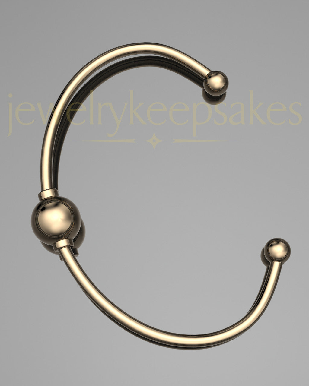Solid 14K Gold Cape Bracelet Keepsake Jewelry