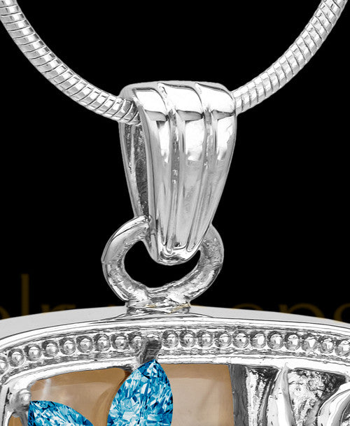 Sterling Silver Blue Spring Garden Memorial Charm