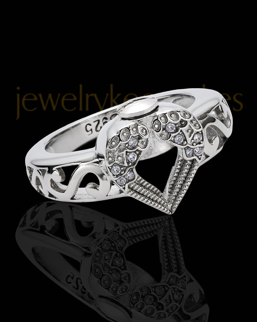 Ladies Sterling Full Of Grace Heart Ring Keepsake Jewelry