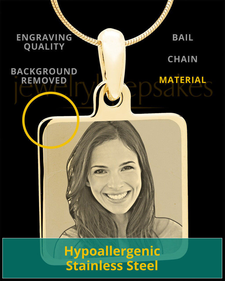 Gold Plated over Stainless Photo Square