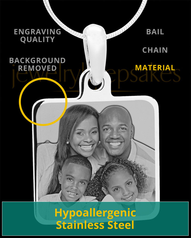 Photo Engraved Stainless Steel Square