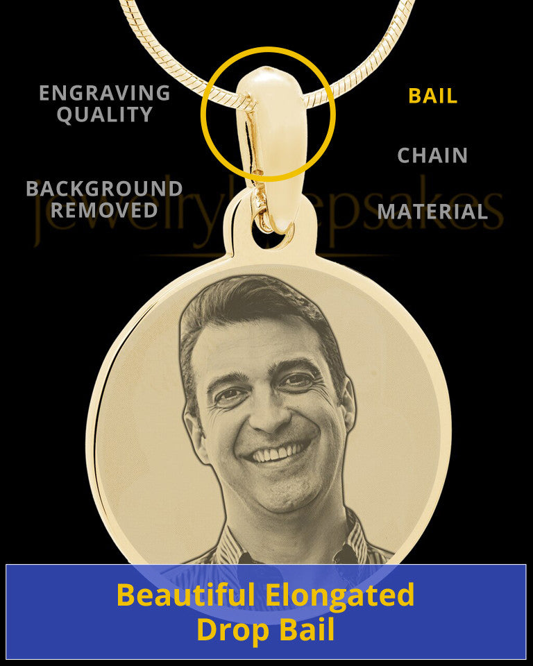 Gold Plated over Stainless Photo Large Round