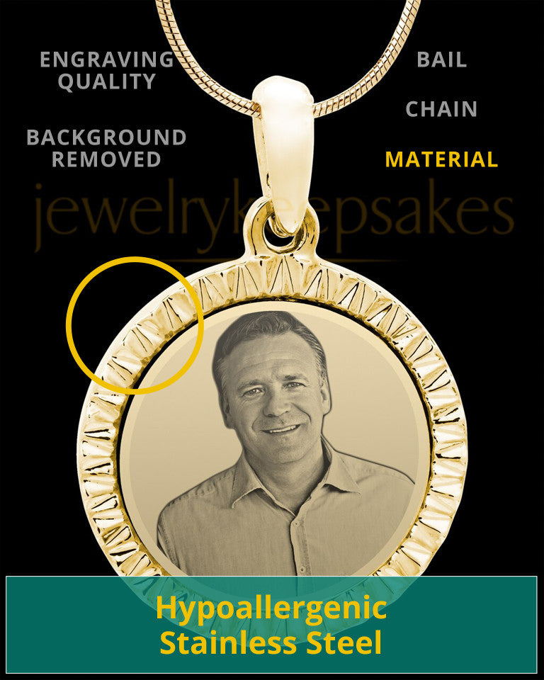 Gold Plated over Stainless Photo Etched Circle