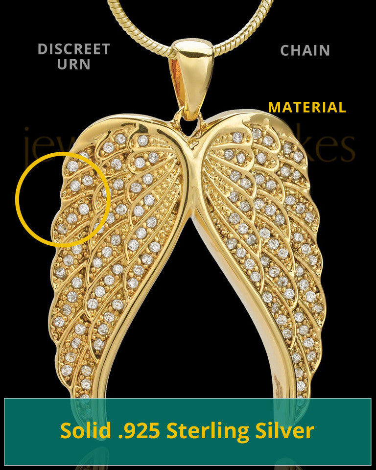 Gold Plated Wings of Grace Keepsake Jewelry