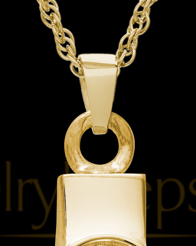 Ash Keepsake 14K Gold Dedication Paw Cross Keepsake