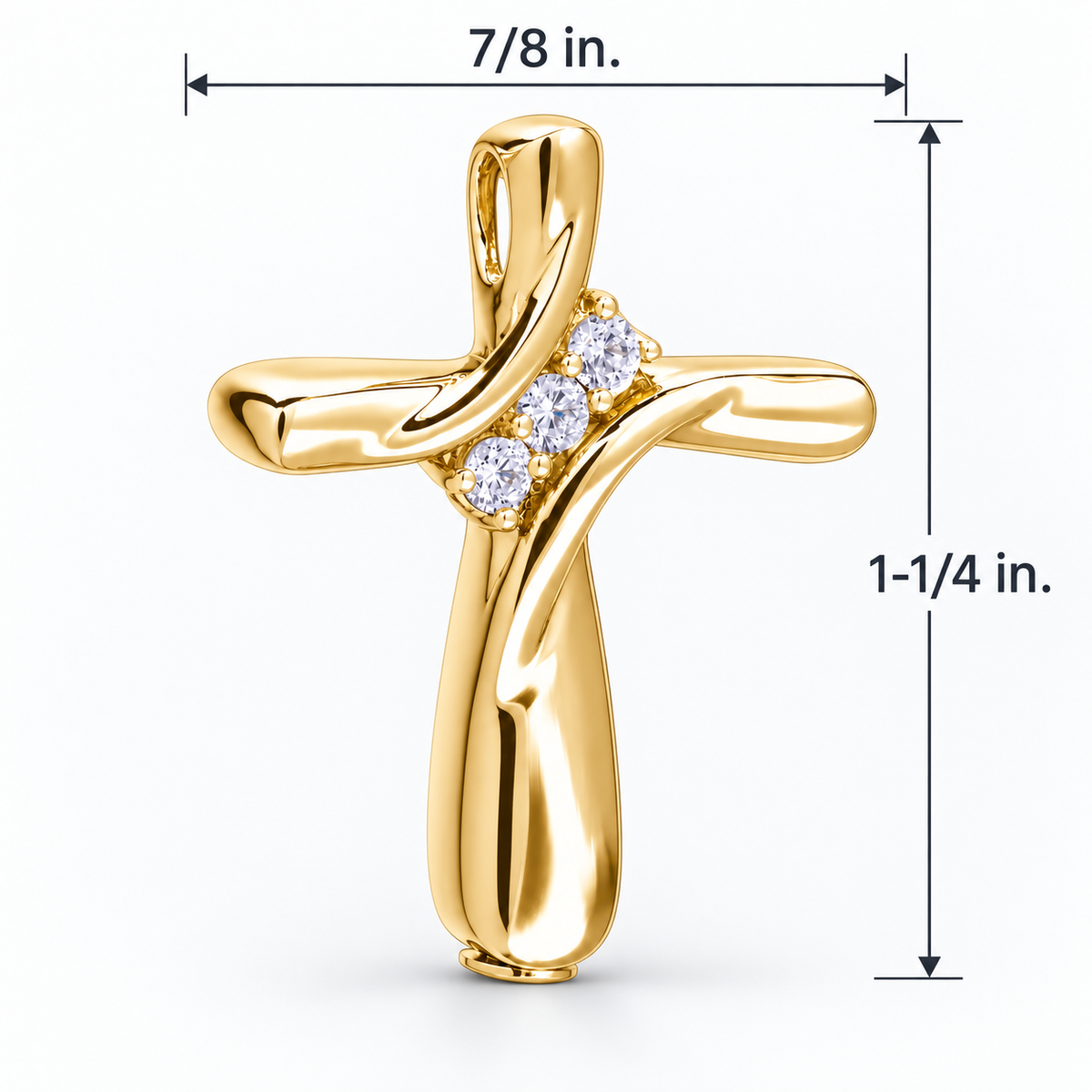 Personalized Gold Plated Cross Urn Pendant For Ashes With Engraving