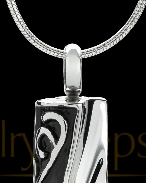 Stainless Turned Cylinder Cremation Jewelry