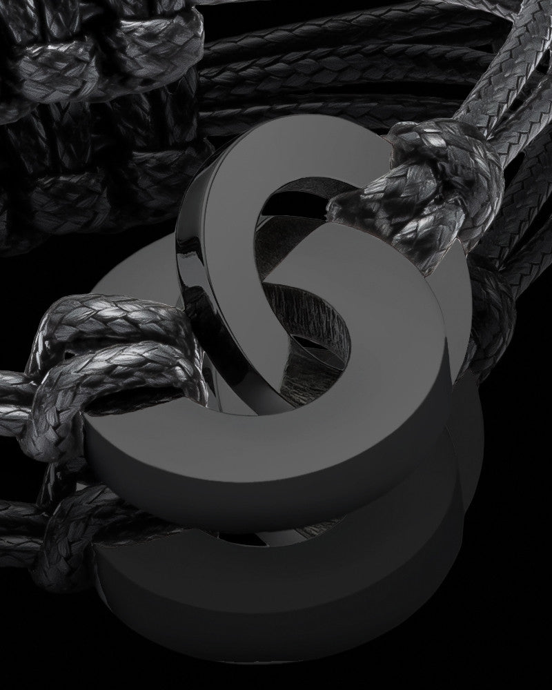Black Plated over Stainless By My Side Bracelet Keepsake Jewelry
