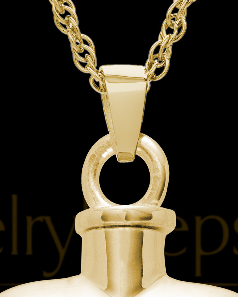 Cremation Jewelry Gold Plated By Your Side Heart Keepsake