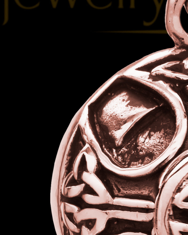 14K Rose Gold Irish Round Cremation Jewelry