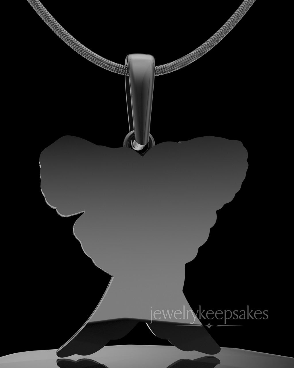 Black Sterling Silver Virtuous Permanently Sealed Waterproof Jewelry Urn