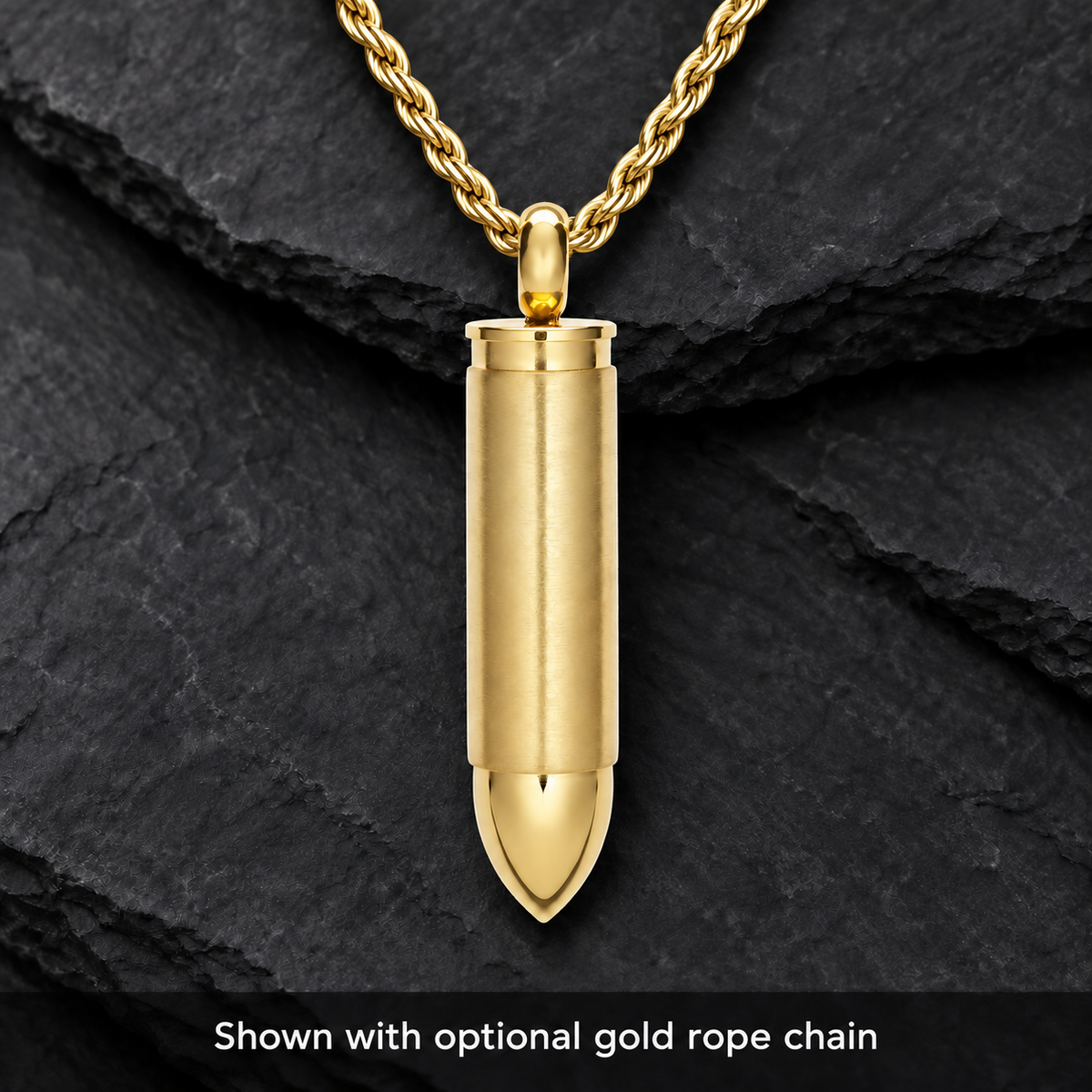 Men's Gold Bulleted Stainless Keepsake Jewelry