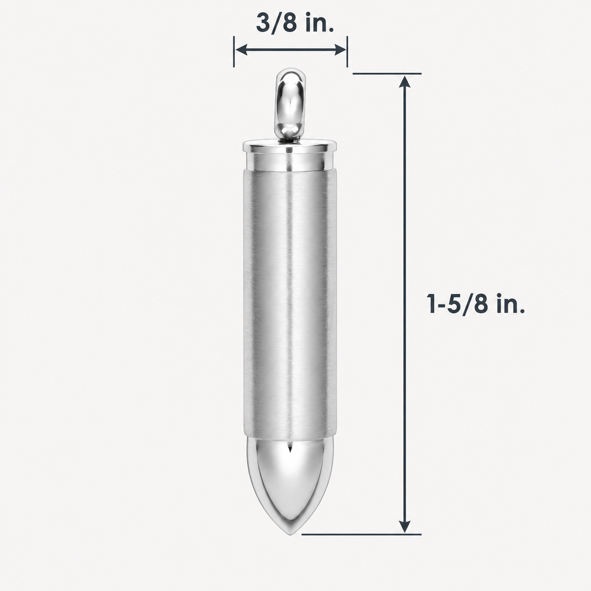 Men's Silver Bulleted Cremation Pendant