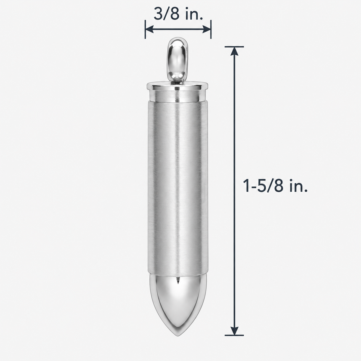 Silver Bulleted Stainless Cremation Pendant