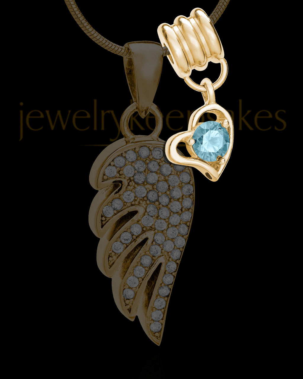 Add a March Gold Birthstone Heart