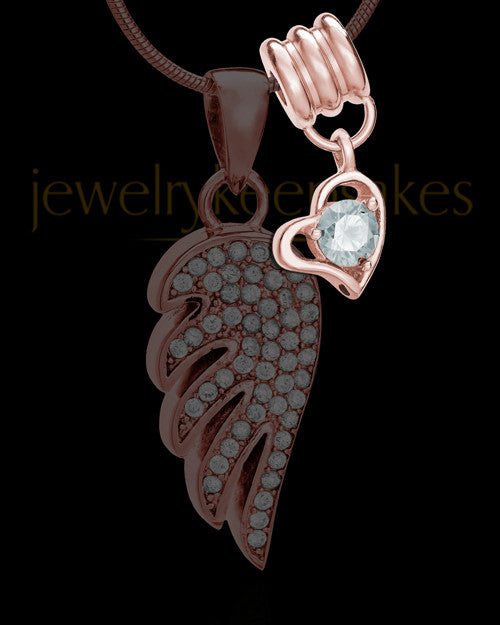 Add a Rose Gold April Birthstone Heart