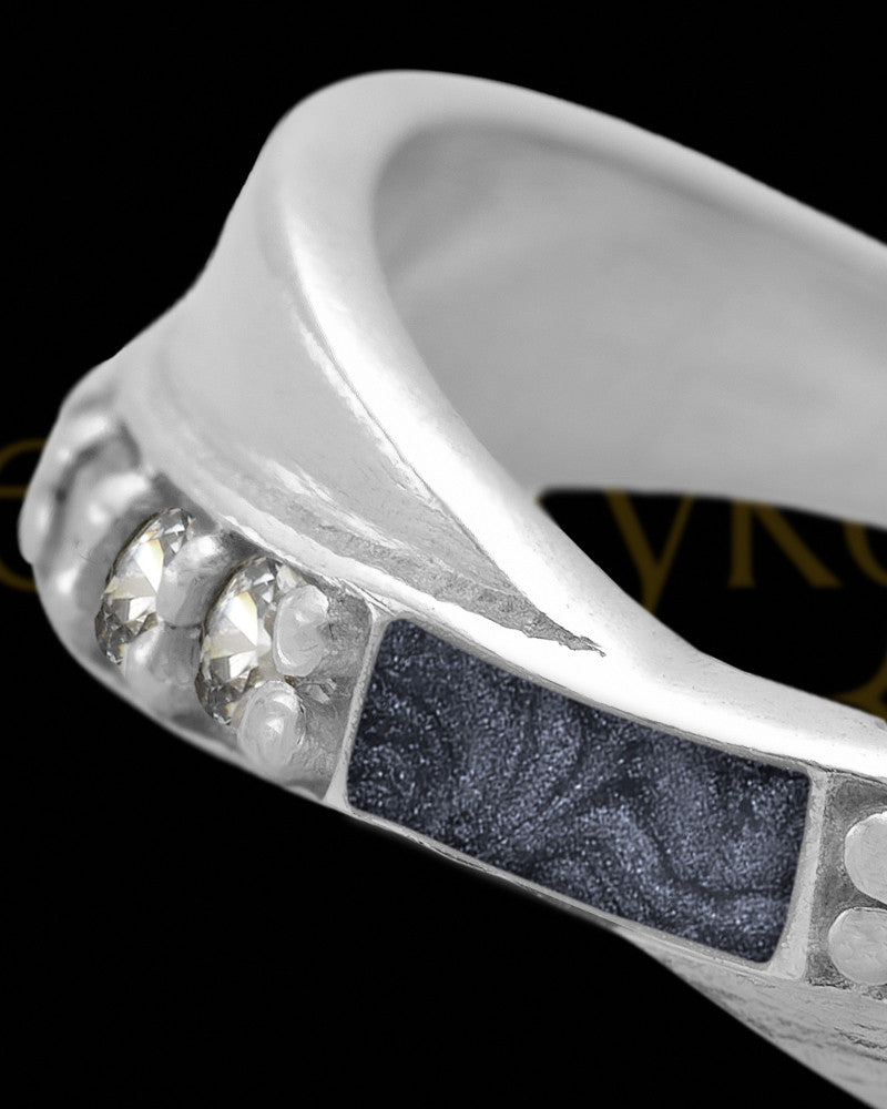 Ladies Botinelli with Graphite Silver Ash Ring