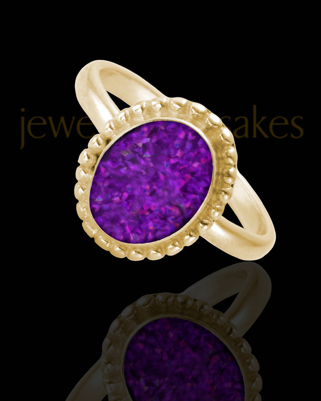 Solid 14K Gold Ladies Carrollton Orchid Pearl Opal Ash Ring