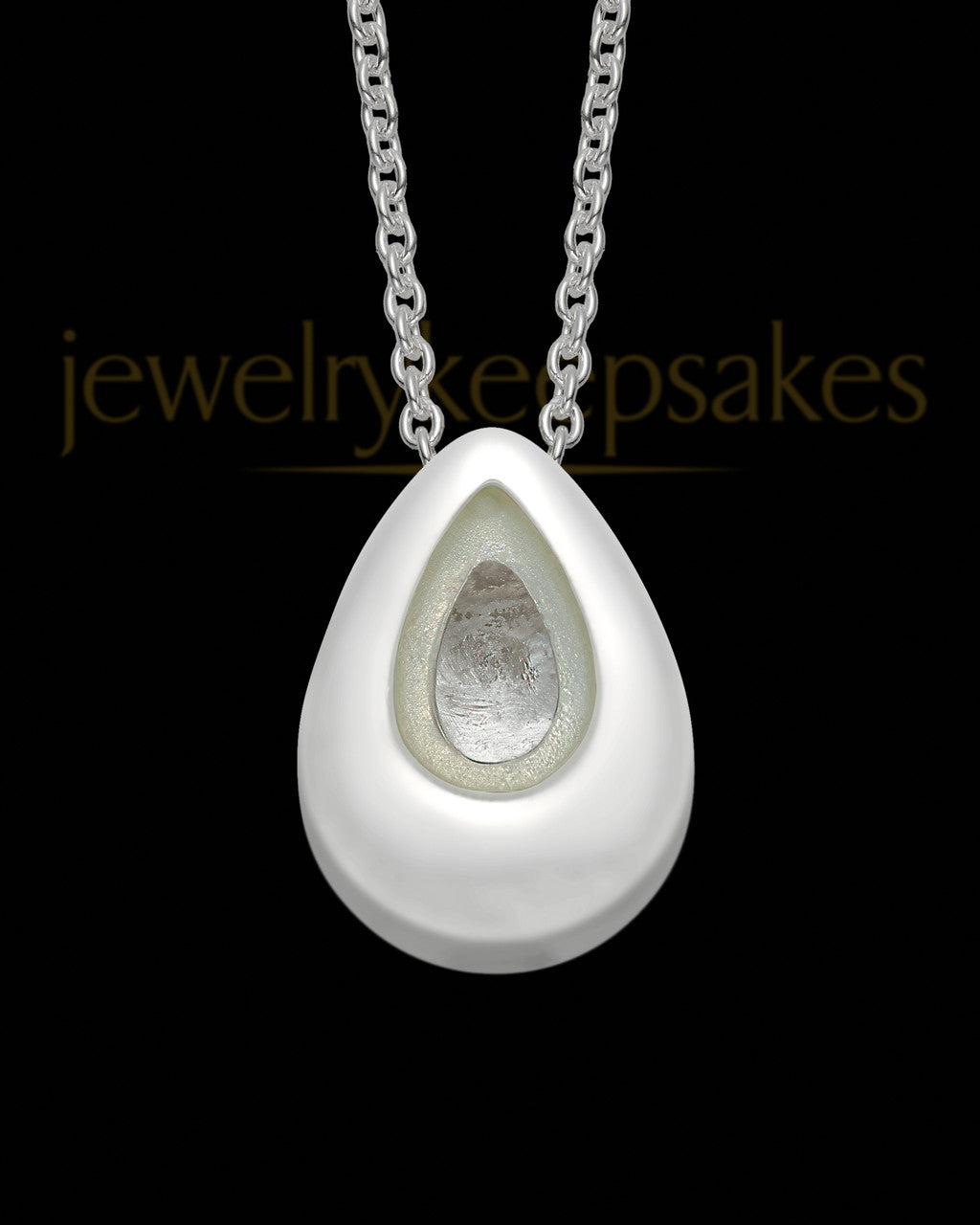 Sterling Silver Here By Your Side Teardrop Charm For Ashes