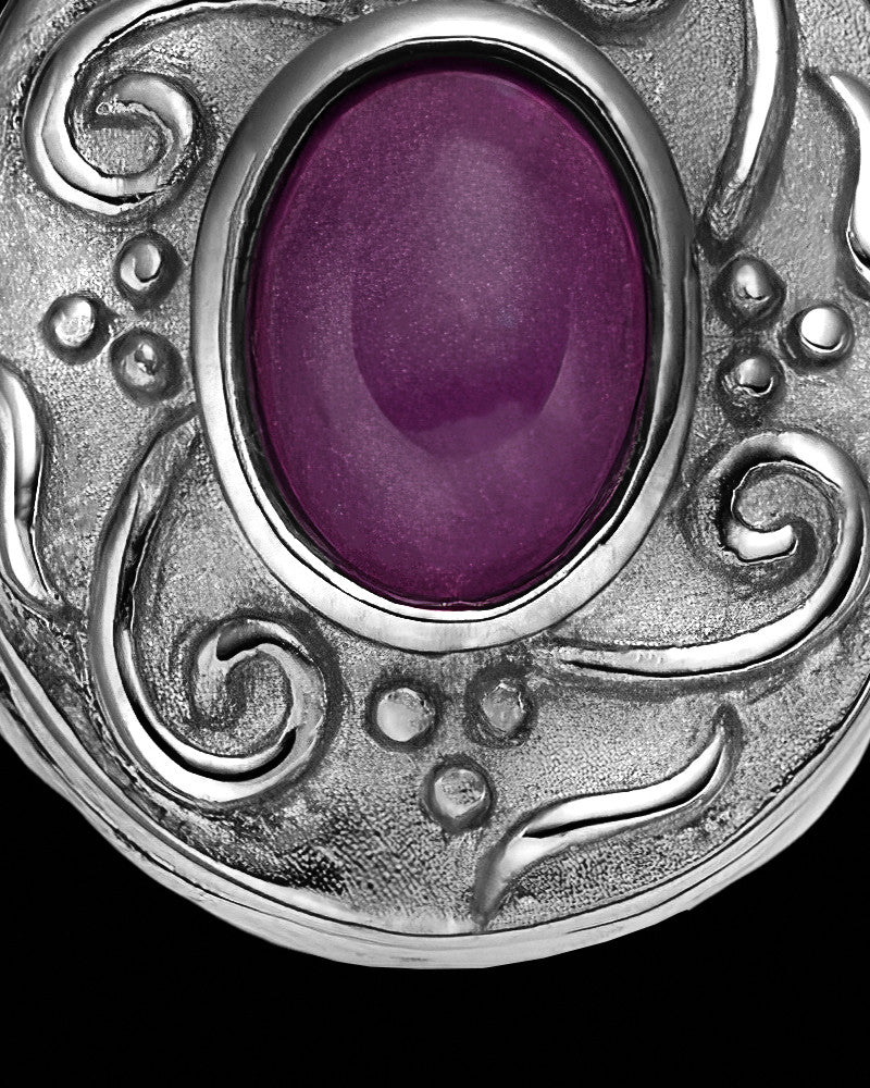 Sterling Silver Infinite Round Photo Locket Cremation Necklace