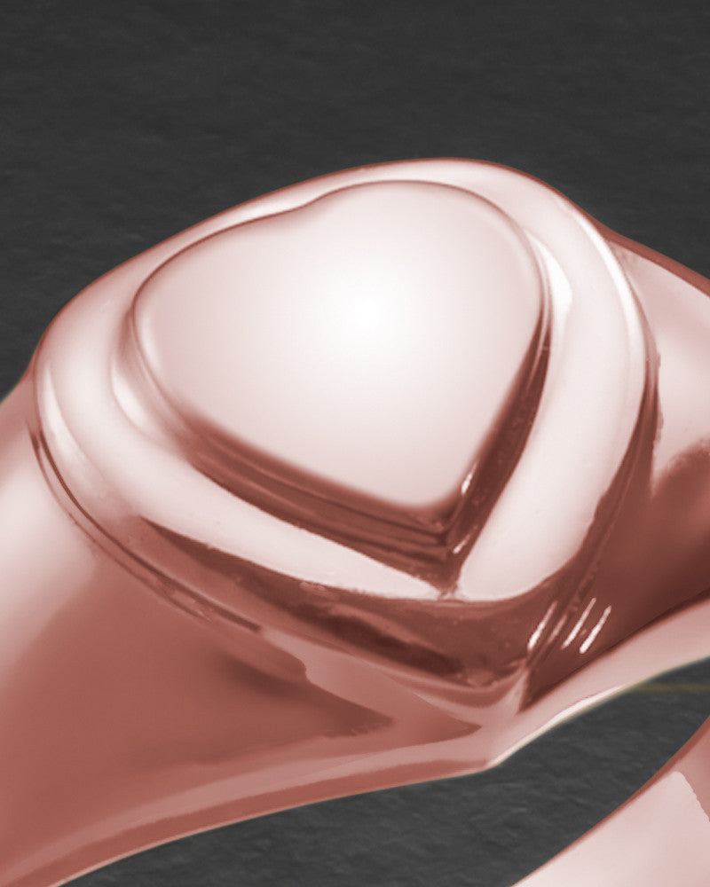 Ladies 14K Rose Gold Forever Love Memorial Ring