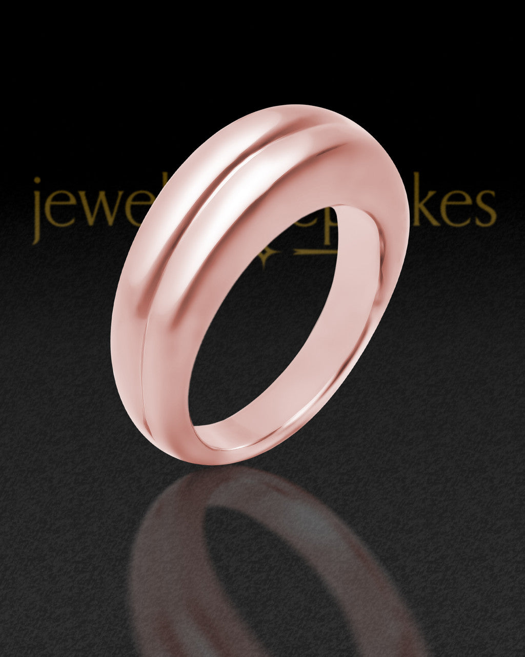 Ladies 14K Rose Gold Princess Ash Ring