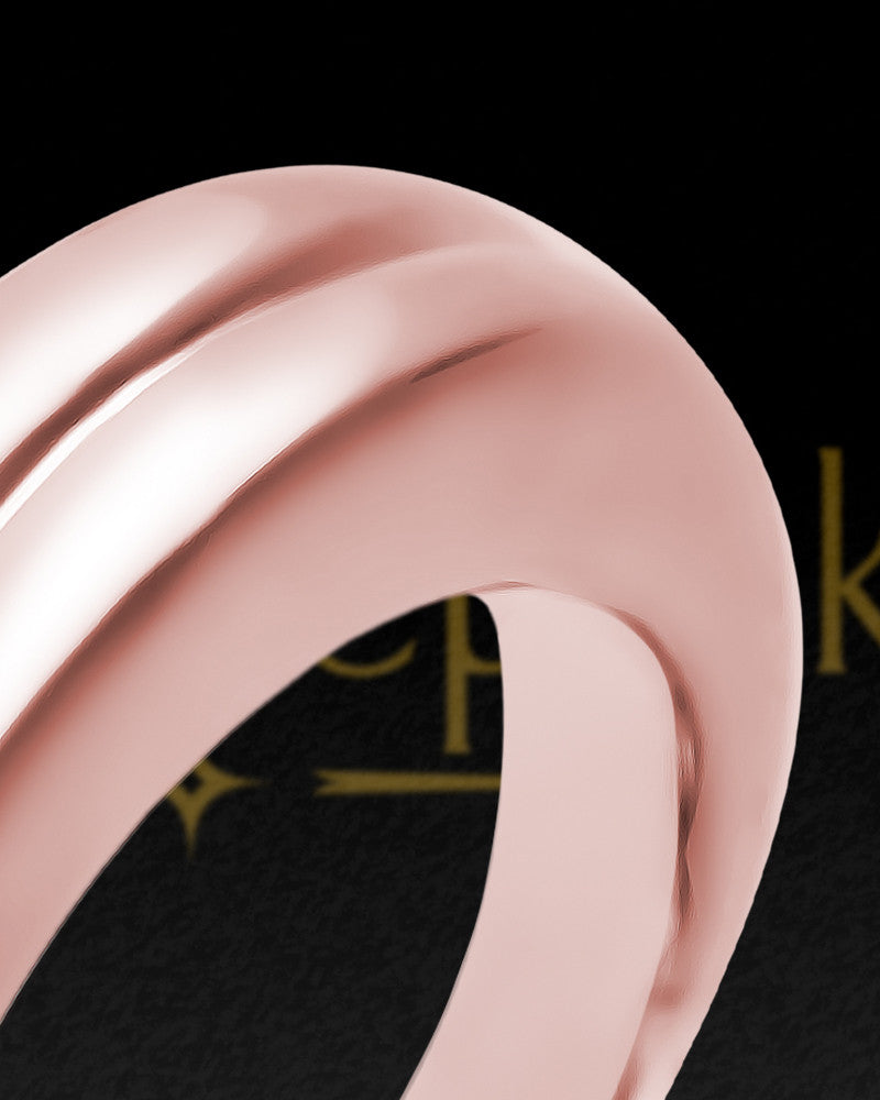Ladies 14K Rose Gold Princess Ash Ring